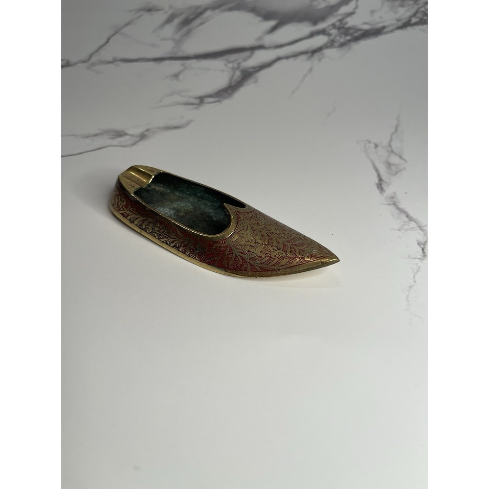 4 inch Brass Shoe Slipper Ashtray